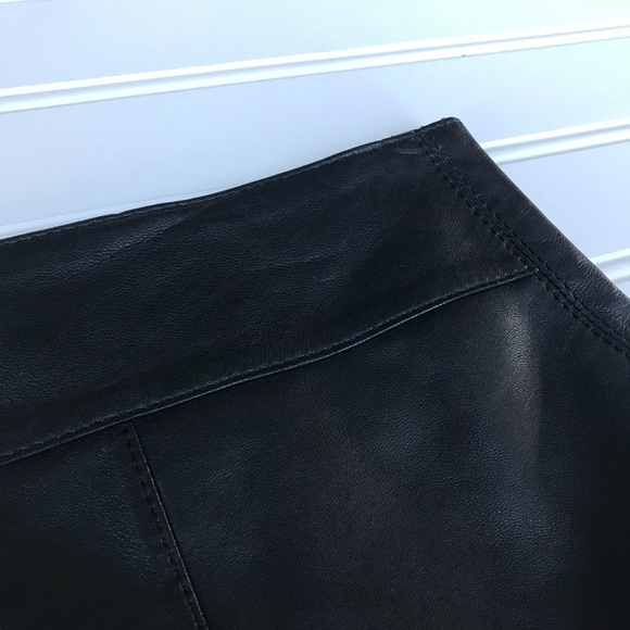 NWT Helmut Lang Lamb Leather Black Skirt Size 8 - Picture 6 of 8